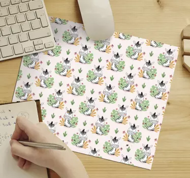 Podložka pod myš so vzorom hravá zebra - Tenstickers