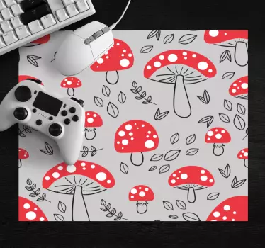 Podložka pod myš so vzorom hravé huby - Tenstickers