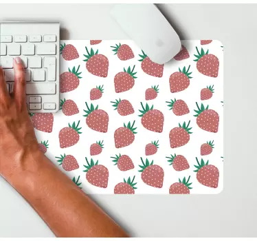 Podložka pod myš so vzorom hravej jahody - Tenstickers