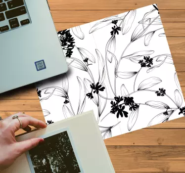 Podložka pod myš so vzorom inšpirovaná botanickými listami - Tenstickers