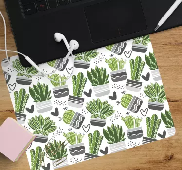Podložka pod myš so vzorom kaktusová kolekcia - Tenstickers