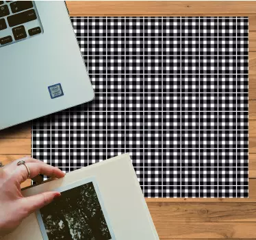 Podložka pod myš so vzorom klasická čierna kocka - Tenstickers