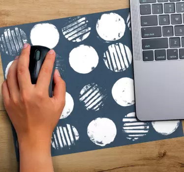 Podložka pod myš so vzorom kruhového vzoru - Tenstickers