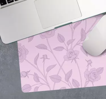 Podložka pod myš so vzorom kvetinová ružová abstrakcia - Tenstickers
