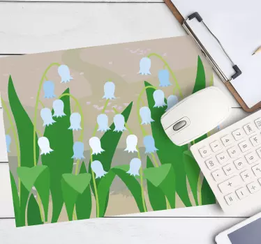 Podložka pod myš so vzorom kvetinová zeleň - Tenstickers