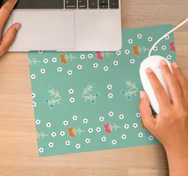 Podložka pod myš so vzorom kvetinového povrchu - Tenstickers