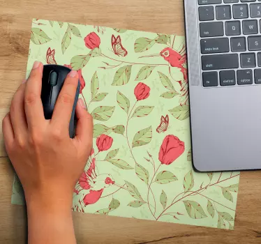 Podložka pod myš so vzorom kvetinového pozadia - Tenstickers