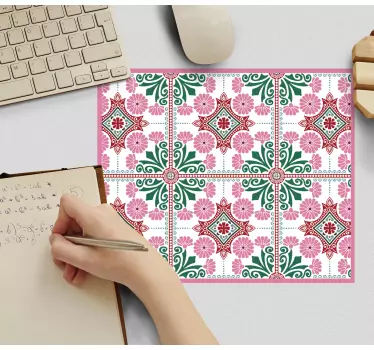 Podložka pod myš so vzorom kvetinovo geometrický motív - Tenstickers