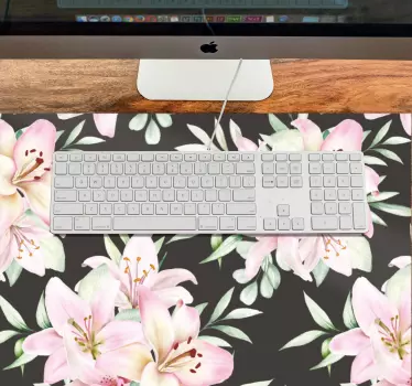 Podložka pod myš so vzorom kvetinový aranžmán ľalie - Tenstickers