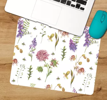 Podložka pod myš so vzorom kvetinový botanický potlač - Tenstickers
