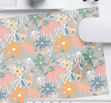 Podložka pod myš so vzorom kvetinový botanický vzor - Tenstickers