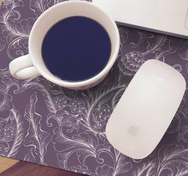 Podložka pod myš so vzorom kvetinový elegantný vzor - Tenstickers