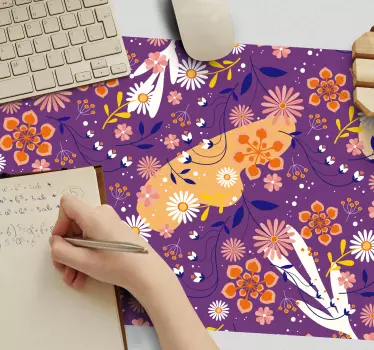 Podložka pod myš so vzorom kvetinový farebný vzor - Tenstickers
