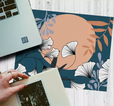 Podložka pod myš so vzorom kvetinový mesiac - Tenstickers