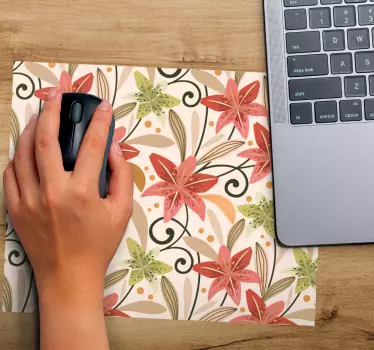 Podložka pod myš so vzorom kvetinový motív - Tenstickers