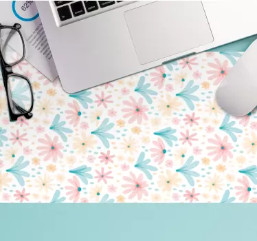 Podložka pod myš so vzorom kvetinový pastelový motív - Tenstickers