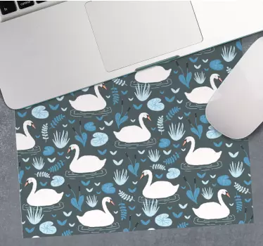 Podložka pod myš so vzorom labute medzi listami - Tenstickers