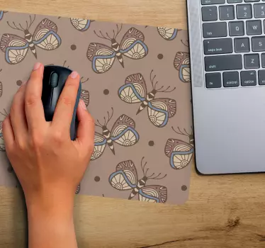 Podložka pod myš so vzorom motív motýlieho emblému - Tenstickers