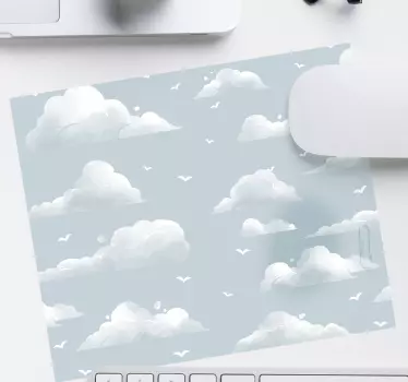 Podložka pod myš so vzorom nadýchané oblaky - Tenstickers