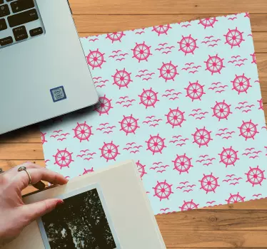Podložka pod myš so vzorom námorné kormidlo - Tenstickers
