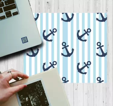 Podložka pod myš so vzorom námorný kotviaci koncept - Tenstickers