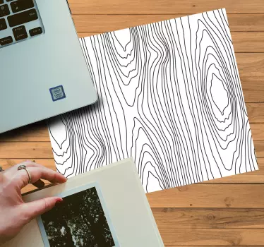 Podložka pod myš so vzorom prírodného dreva - Tenstickers