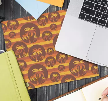 Podložka pod myš so vzorom retro palm motív - Tenstickers