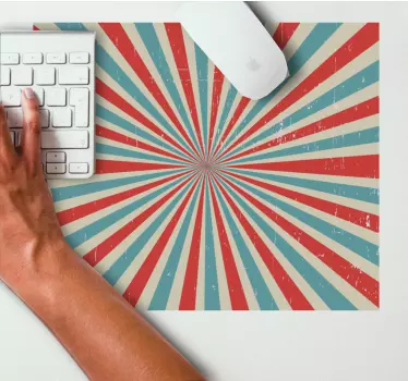 Podložka pod myš so vzorom retro vyžarujúce línie - Tenstickers