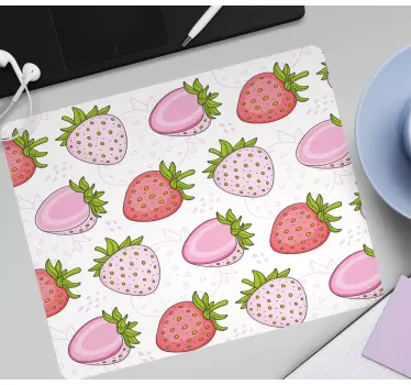 Podložka pod myš so vzorom roztomilý jahodový potlač - Tenstickers