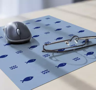 Podložka pod myš so vzorom rybieho motívu - Tenstickers
