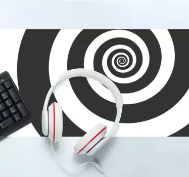 Podložka pod myš so vzorom Špirálová optická ilúzia - Tenstickers