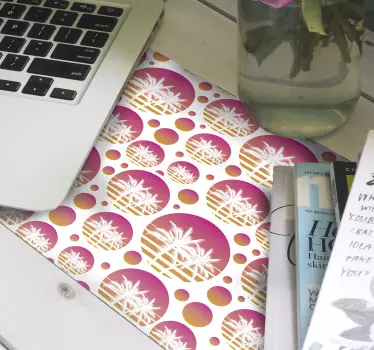 Podložka pod myš so vzorom tropický kruhový motív - Tenstickers
