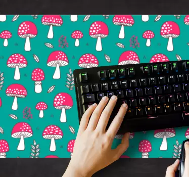 Podložka pod myš so vzorom veselé huby - Tenstickers