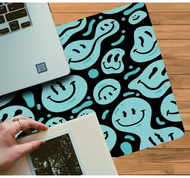 Podložka pod myš so vzorom veselé smajlíky - Tenstickers
