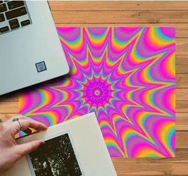 Podložka pod myš so vzorom vibrant farebný vír - Tenstickers