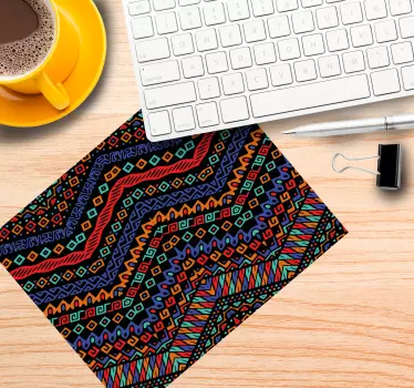 Podložka pod myš so vzorom vibrant geometrický motív - Tenstickers
