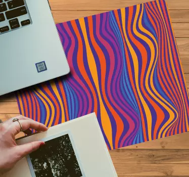 Podložka pod myš so vzorom vibrant wave - Tenstickers