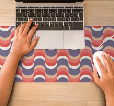 Podložka pod myš so vzorom vlnité farebné motívy - Tenstickers