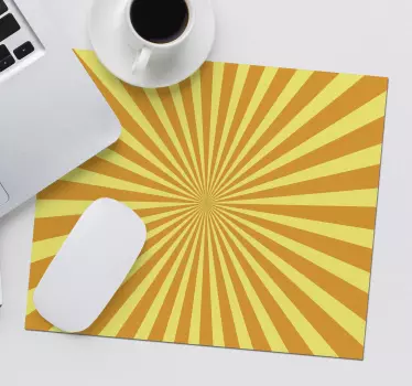 Podložka pod myš so vzorom žiariacich žltých pruhov - Tenstickers