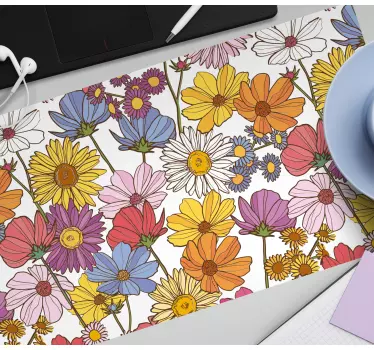 Podložka pod myš so vzorom Živá botanická kompozícia - Tenstickers