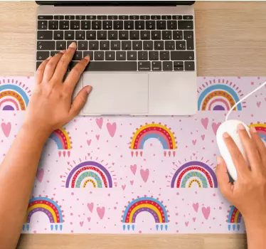 Podložka pod myš so vzorom Živá dúhová koncepcia - Tenstickers
