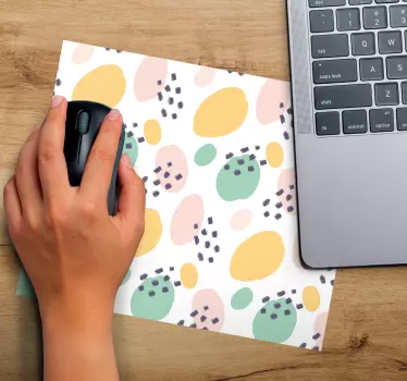 Podložka pod myš so vzorom Živé abstraktné tvary - Tenstickers