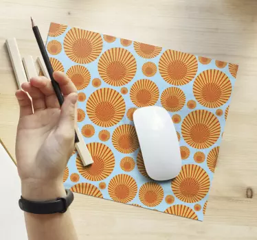 Podložka pod myš so vzorom Živé okrúhle prvky - Tenstickers