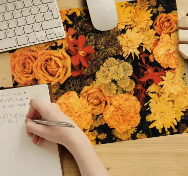 Podložka pod myš so vzorom Živý botanický potlač - Tenstickers