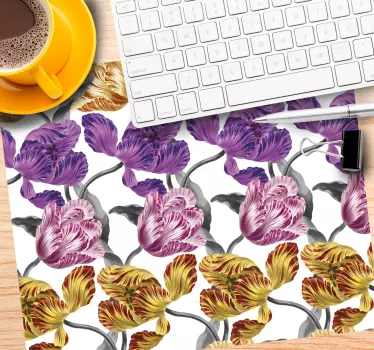 Podložka pod myš so vzorom živý kvetinový motív - Tenstickers