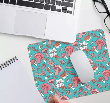 Podložka pod myš so vzorom Živý motív húb - Tenstickers