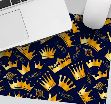 Podložka pod myš so vzorom zlaté koruny - Tenstickers