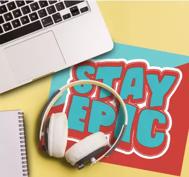 Podložka pod myš „stay epic“ s úvodzovkami - Tenstickers