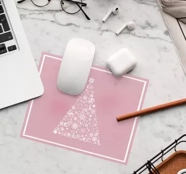 Podložka pod myš vianoce elegantný snehový strom - Tenstickers