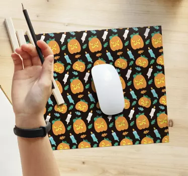 Podložka pod myš vianoce hravý vzor tekvice - Tenstickers